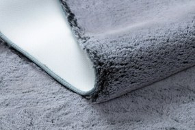 Moderný prateľný koberec LAPIN Shaggy,  čierny/ slonová kosť