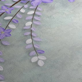 Obraz - Fialový dážď (120x50 cm)