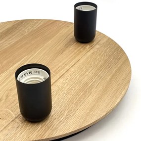 Stropné svietidlo DUSTY 3xE27/15W/230V pr. 34 cm dub/čierna