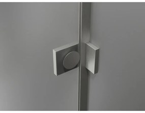Mexen Lunar Duo, výklopný sprchový kút 105 x 105 cm, 8mm číre sklo, oceľový profil, 834-105L-105P-97-00