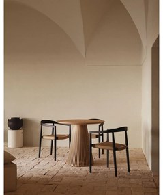 Okrúhly jedálenský stôl z tíkového dreva v prírodnej farbe ø 90 cm Jeanette – Kave Home