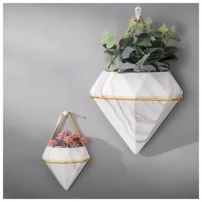 SADA 2x Nástenný kvetináč SEMELA 23x20 cm zlatá