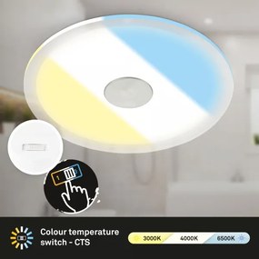 Briloner 7481019 - LED kúpeľňové podhľadové svietidlo LED/12W/230V 3000/4000/6500K IP44 biele