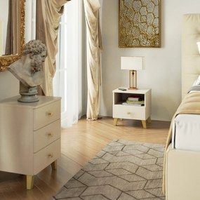 Noční stolek MOBI K-01 kašmír/zlatý