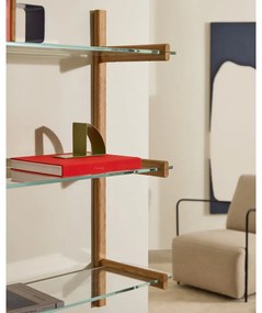 Sklenený modulárny policový systém v prírodnej farbe 110x98x30,5 cm Sitra – Kave Home