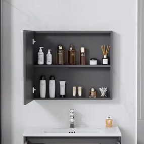 Rea Paris, súprava kúpeľňového nábytku s umývadlom 60cm, šedá matná, REA-M0002