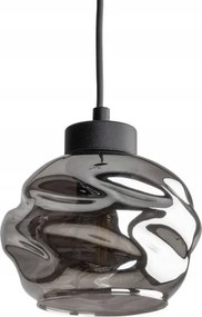 LED luster na lankách ZULIA 1xE27/15W/230V čierna/dymová čierna