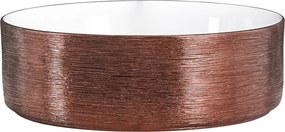 BPS-koupelny Keramické umývadlo na dosku HYD-LA-P-GL-360 36x36 cm, biele/ružové zlato