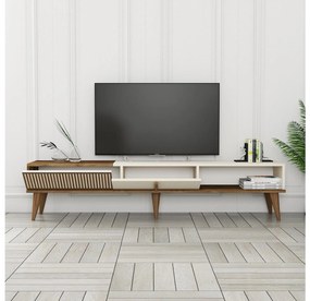 TV stolík/skrinka Tepeve (orech + krémová). Akcia -17%. Vlastná spoľahlivá doprava až k Vám domov. 1095454
