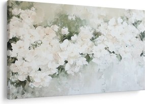 Obraz - Abstrakcia bielych kvetov (90x60 cm)