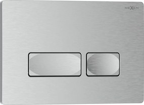 Mexen Tex 04, tlačidlo na splachovanie, brúsený nikel, 6104-10