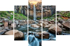 Obraz - Vodopád Svartifoss, Island (150x105 cm)