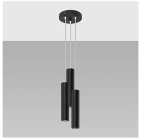 Čierne závesné svietidlo ø 6 cm Castro – Sollux