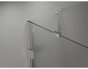 Mexen Lunar-B, výklopný sprchový kút ľavý 90 x 80 cm, 8mm číre sklo, oceľový profil, 832-090-080-97-00-L