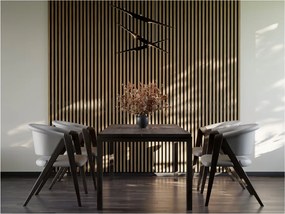 Akustické dekoračné panely SLIM, dub svetlý 3D lamely na filcovom podklade, rozmer 270 x 30 cm, IMPOL TRADE