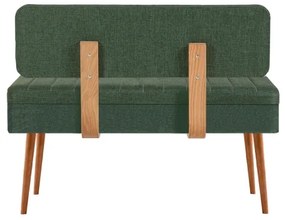 Prešívaná lavica VINA 85x105 cm zelená/borovica atlantic