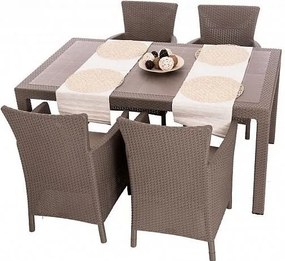 InternetovaZahrada - Záhradná zostava MODERN CRAZY 1+4 cappucino