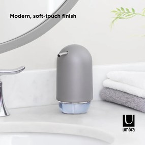 Sivý plastový dávkovač mydla 230 ml Touch – Umbra