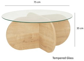 Konferenčný stolík Bubble Sapphire Oak