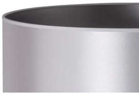 Duolla - Stojací  lampa CANNES 1xE27/15W/230V pr. 45 cm strieborná/biela