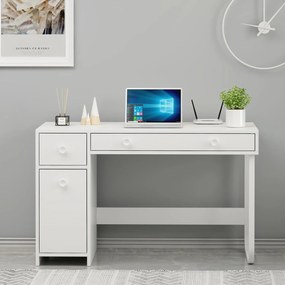 PC stolík Asilio (biela). Akcia -18%. Vlastná spoľahlivá doprava až k Vám domov. 1127699