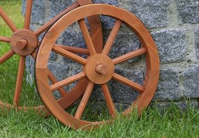 Ghana Garth Drevené koleso 35 cm - štýlová rustikálna dekorácia