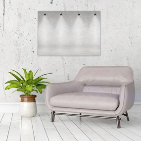 Obraz - Betónový múr so svetlami (70x50 cm)
