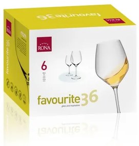 RONA 6 x Pohár na víno FAVOURITE 360ml