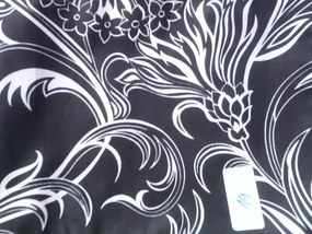 Manželská posteľ ÁJA s úložným priestorom, čierno-biela (vzor č.19)