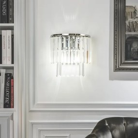 Brilagi - LED Krištáľové nástenné svietidlo MOZART 2xE14/40W/230V lesklý chróm