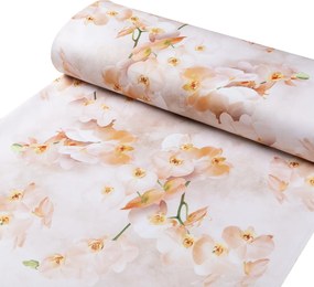 Biante Teflónový behúň na stôl TF-045 Orchidey na béžovom 45x120 cm