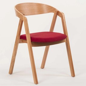 Stima dubová stolička GURU s čalúneným sedadlom Vyberte látku ->: CARABU bordo 80