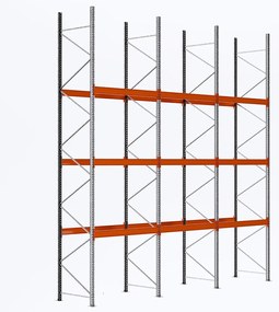 Základný paletový regál|3 moduly