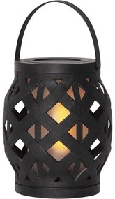 Čierny lampáš Star Trading Flame Lantern, výška 16 cm