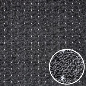 Condor Carpets, AKCIA: 80x150 cm Koberec metráž Udinese antracitový - neúčtujeme odrezky z role - obšitý zo všetkých strán, šíře, čierna, filc, chodba / predsieň