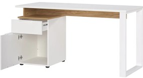 Pracovný stôl s bielou doskou 61x140 cm Hasselt – Germania
