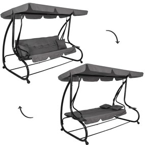 Záhradná hojdačka LINDA SPRINGOS GS0003-sivá