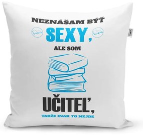 Sablio Vankúš Neznášam byť sexy, ale som učiteľ: 40x40 cm
