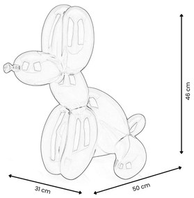 Dizajn dekor lampa BALLOON DOG red