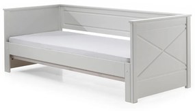 Biela detská vysúvacia posteľ Vipack Pino, 90/180 x 200 cm