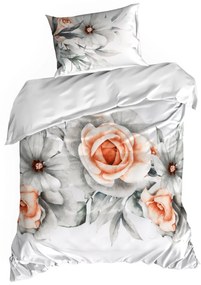 SATÉNOVÉ OBLIEČKY DIVA23 200X220 CM, 2 KS 70X80 CM KVETY