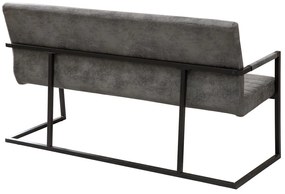 Dizajnová lavica Maximiliano vintage sivá