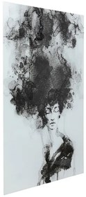 Smokey Hair sklenený obraz čierna/biela 100x150 cm