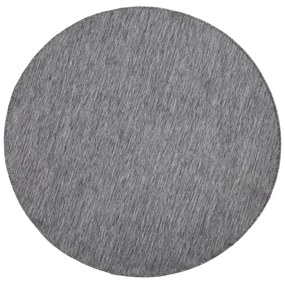 NORTHRUGS - Hanse Home koberce Kusový koberec Twin-Wendeteppiche 103097 grau creme kruh – na von aj na doma - 140x140 (priemer) kruh cm