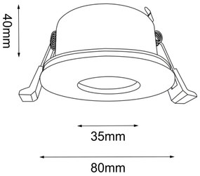 Brosline 3027 - Zapustené stropné svietidlo CHITO 1xGU10/10W/230V biela