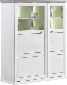 XXXLutz VYSOKÁ KOMODA, sivá, biela, 110,2/134,3/43 cm Hom`in - Komody - 000003000111