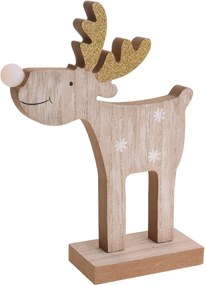 Vianočný LED Sob Oliver zlatá, 26 cm