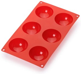 Červená silikónová forma na 6 mini dezertov Lékué