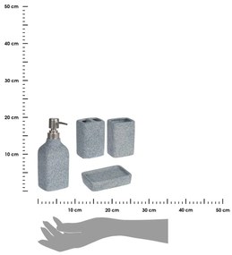 Súprava kúpeľňových doplnkov MAIO 4 ks sivá