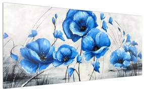 Obraz modrých vlčích makov (120x50 cm)